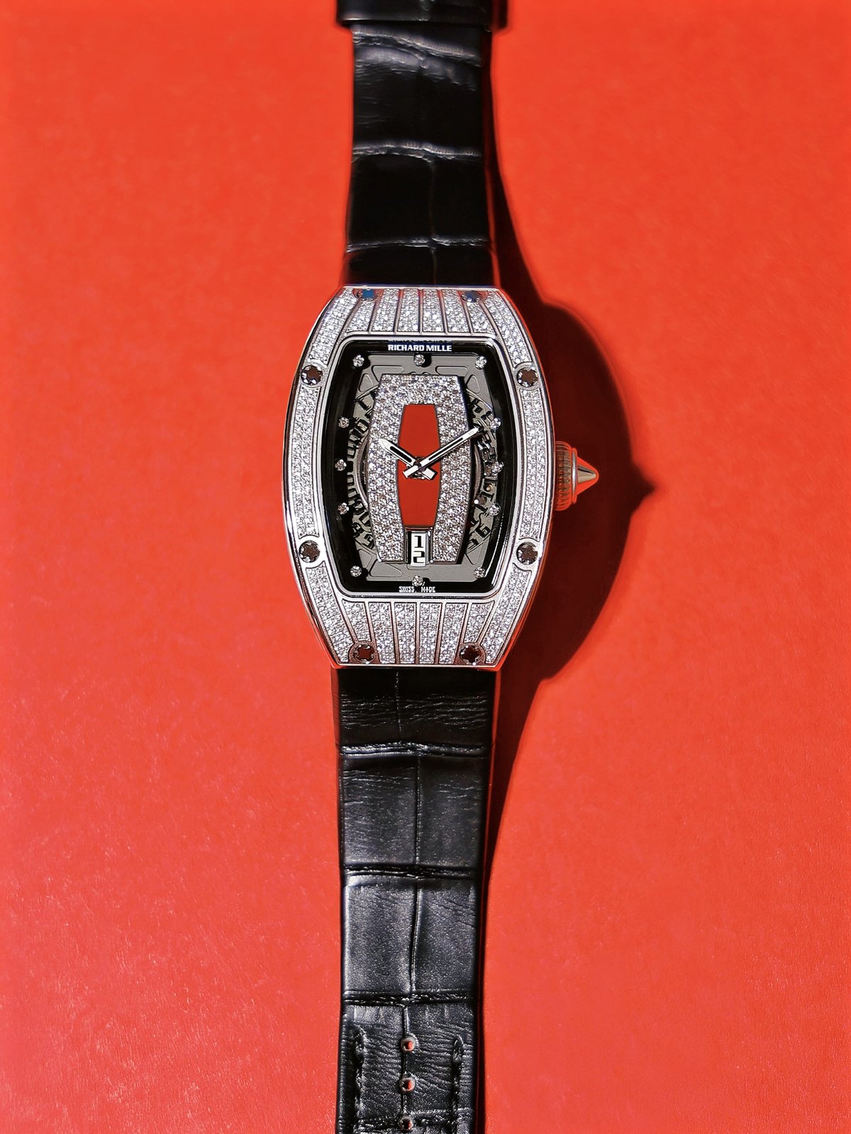 Richard Mille RM 07-01 Platinum Paved Diamond Red Lips